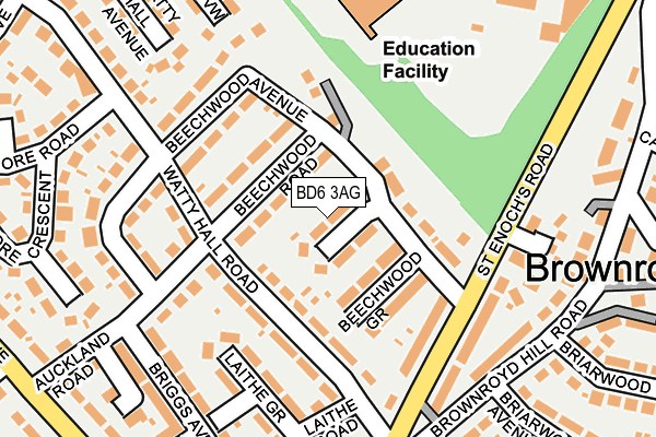 BD6 3AG map - OS OpenMap – Local (Ordnance Survey)