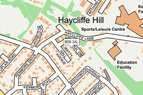 BD6 3AL map - OS OpenMap – Local (Ordnance Survey)