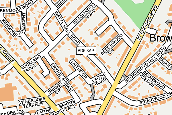 BD6 3AP map - OS OpenMap – Local (Ordnance Survey)