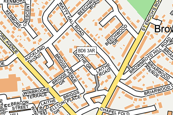 BD6 3AR map - OS OpenMap – Local (Ordnance Survey)
