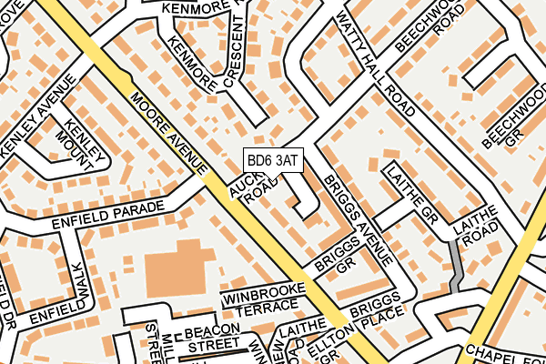 BD6 3AT map - OS OpenMap – Local (Ordnance Survey)