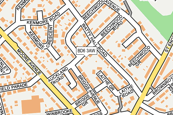 BD6 3AW map - OS OpenMap – Local (Ordnance Survey)