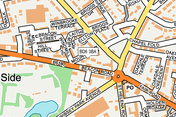 BD6 3BA map - OS OpenMap – Local (Ordnance Survey)