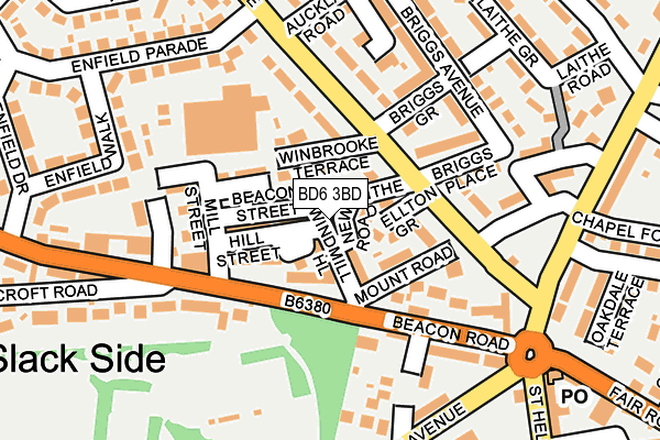 BD6 3BD map - OS OpenMap – Local (Ordnance Survey)