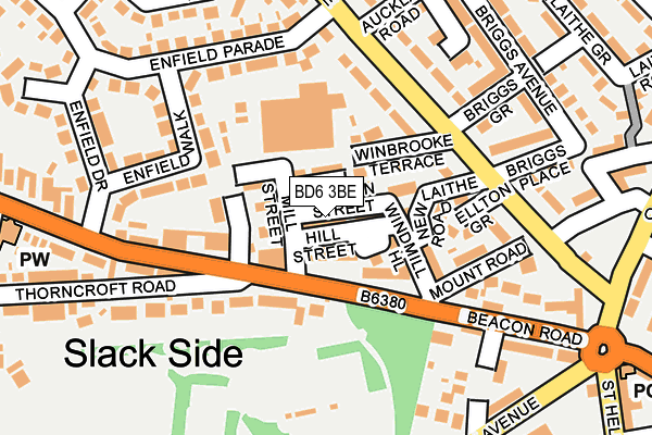 BD6 3BE map - OS OpenMap – Local (Ordnance Survey)
