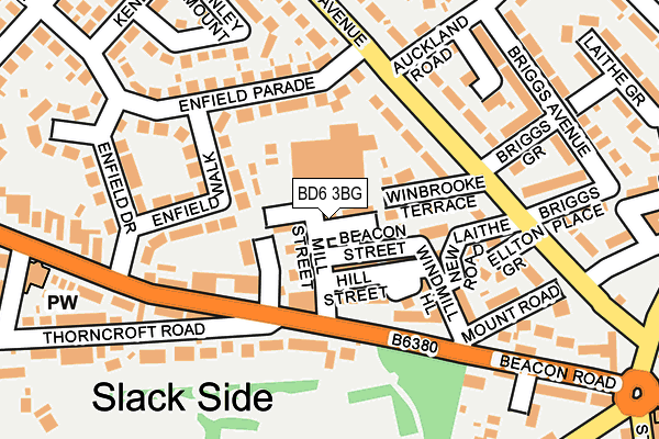 BD6 3BG map - OS OpenMap – Local (Ordnance Survey)
