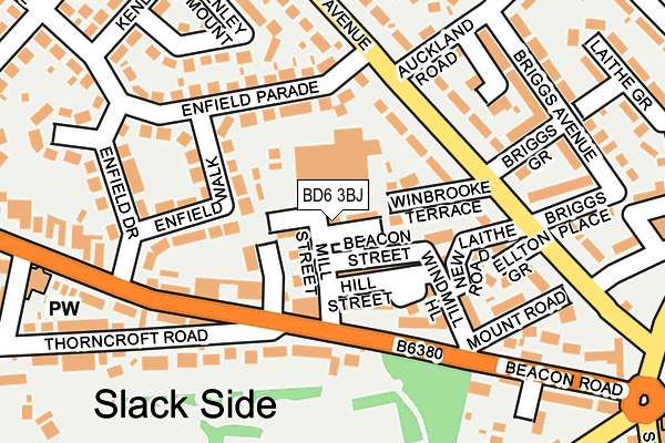 BD6 3BJ map - OS OpenMap – Local (Ordnance Survey)
