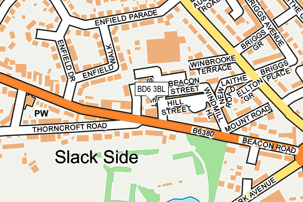 BD6 3BL map - OS OpenMap – Local (Ordnance Survey)