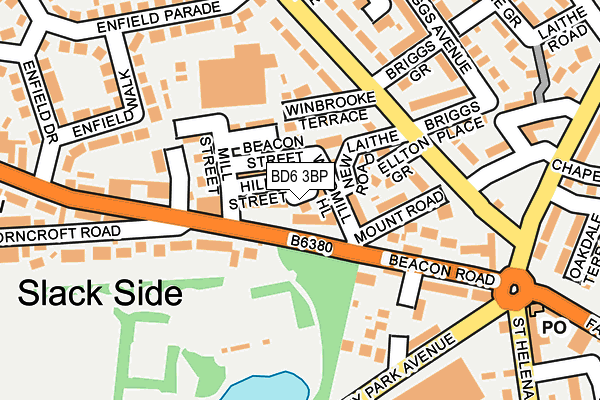 BD6 3BP map - OS OpenMap – Local (Ordnance Survey)