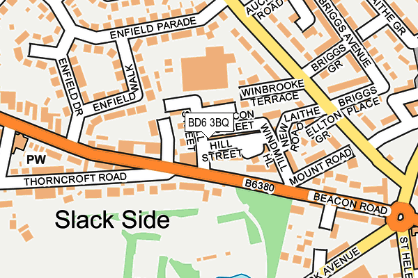 BD6 3BQ map - OS OpenMap – Local (Ordnance Survey)