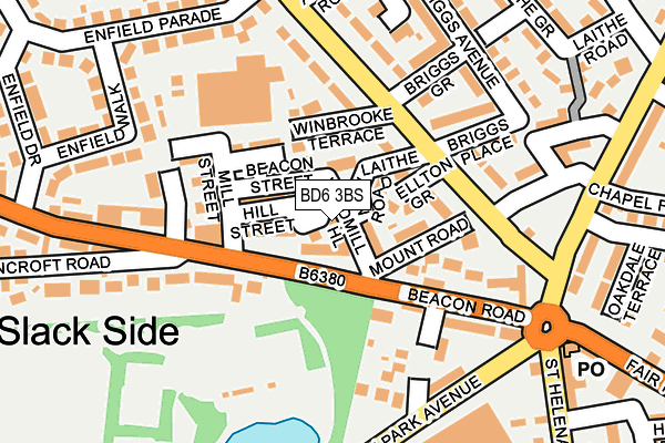BD6 3BS map - OS OpenMap – Local (Ordnance Survey)