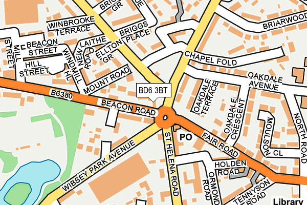 BD6 3BT map - OS OpenMap – Local (Ordnance Survey)
