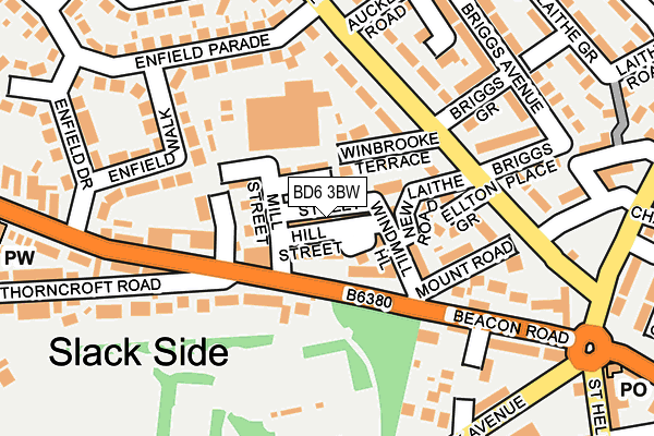 BD6 3BW map - OS OpenMap – Local (Ordnance Survey)