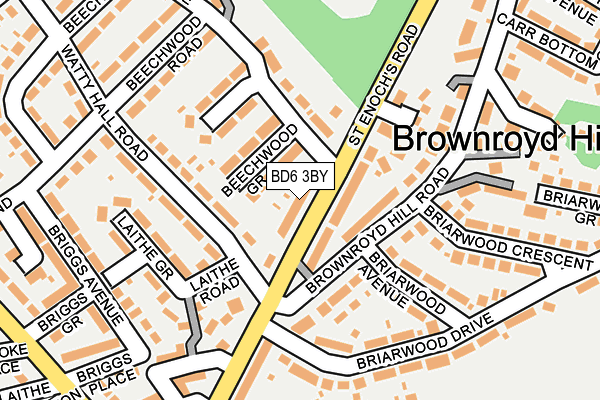 BD6 3BY map - OS OpenMap – Local (Ordnance Survey)