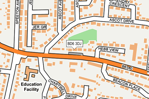 BD6 3DJ map - OS OpenMap – Local (Ordnance Survey)