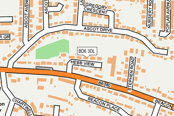 BD6 3DL map - OS OpenMap – Local (Ordnance Survey)