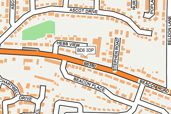 BD6 3DP map - OS OpenMap – Local (Ordnance Survey)