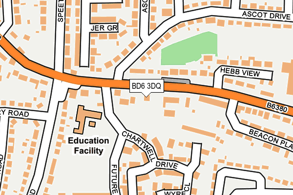 BD6 3DQ map - OS OpenMap – Local (Ordnance Survey)