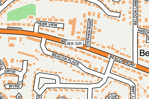 BD6 3DR map - OS OpenMap – Local (Ordnance Survey)