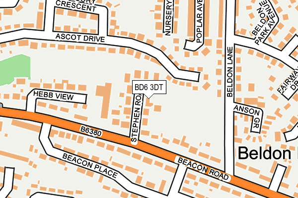 BD6 3DT map - OS OpenMap – Local (Ordnance Survey)