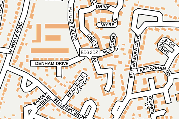 BD6 3DZ map - OS OpenMap – Local (Ordnance Survey)