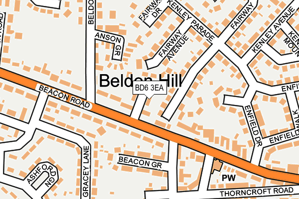 BD6 3EA map - OS OpenMap – Local (Ordnance Survey)