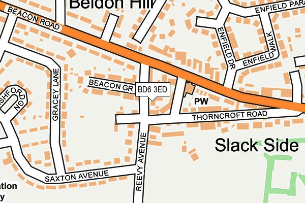 BD6 3ED map - OS OpenMap – Local (Ordnance Survey)