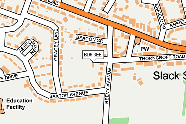 BD6 3EE map - OS OpenMap – Local (Ordnance Survey)