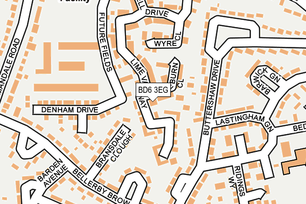 BD6 3EG map - OS OpenMap – Local (Ordnance Survey)