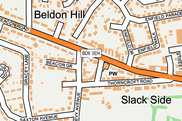 BD6 3EH map - OS OpenMap – Local (Ordnance Survey)