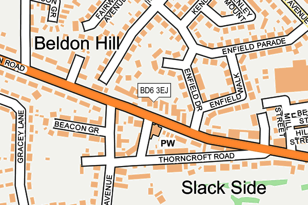 BD6 3EJ map - OS OpenMap – Local (Ordnance Survey)