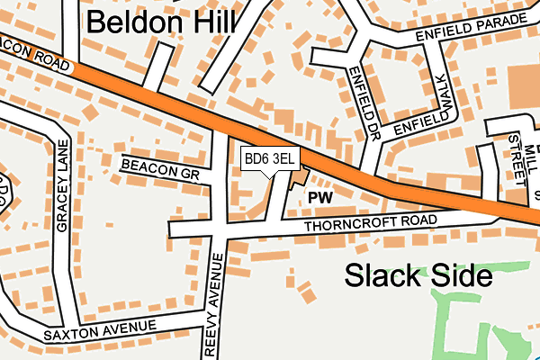 BD6 3EL map - OS OpenMap – Local (Ordnance Survey)