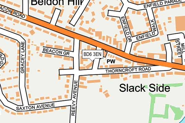 BD6 3EN map - OS OpenMap – Local (Ordnance Survey)