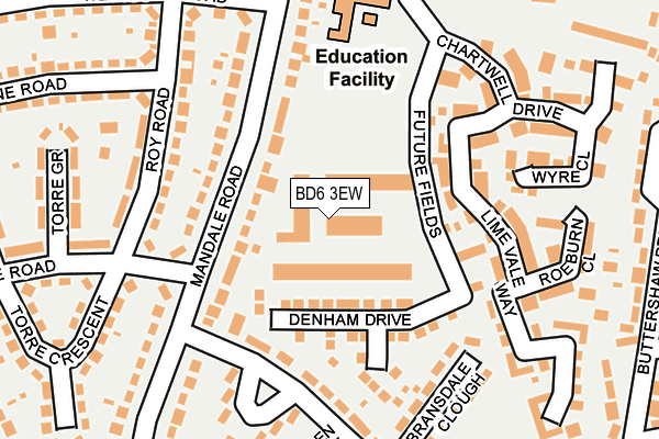 BD6 3EW map - OS OpenMap – Local (Ordnance Survey)
