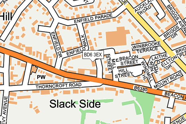 BD6 3EX map - OS OpenMap – Local (Ordnance Survey)