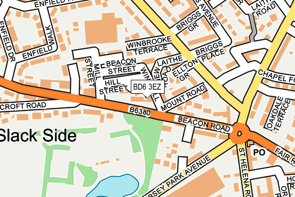 BD6 3EZ map - OS OpenMap – Local (Ordnance Survey)
