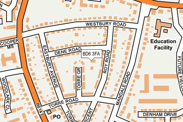 BD6 3FA map - OS OpenMap – Local (Ordnance Survey)