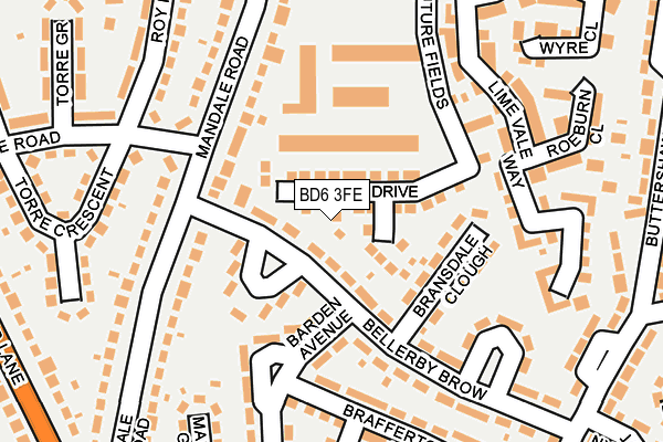 BD6 3FE map - OS OpenMap – Local (Ordnance Survey)
