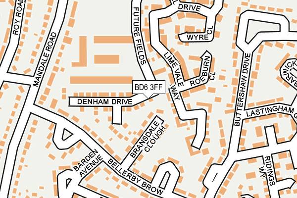 BD6 3FF map - OS OpenMap – Local (Ordnance Survey)