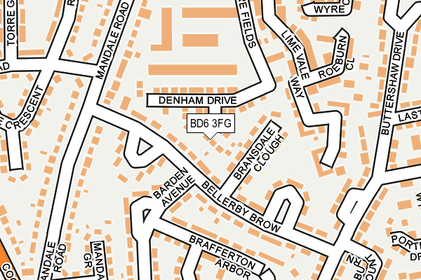 BD6 3FG map - OS OpenMap – Local (Ordnance Survey)