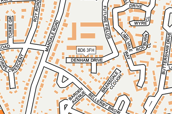 BD6 3FH map - OS OpenMap – Local (Ordnance Survey)