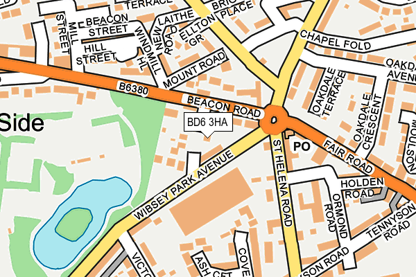 BD6 3HA map - OS OpenMap – Local (Ordnance Survey)