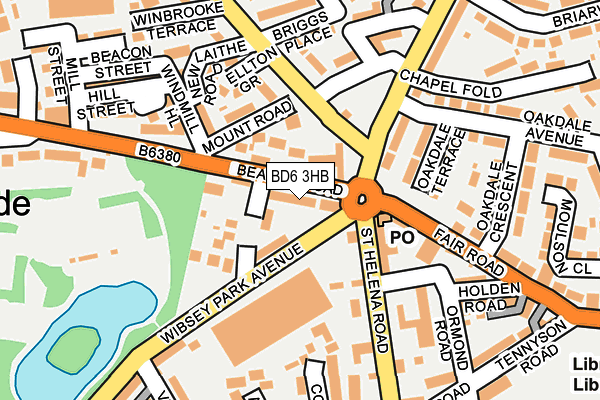 BD6 3HB map - OS OpenMap – Local (Ordnance Survey)