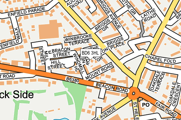 BD6 3HL map - OS OpenMap – Local (Ordnance Survey)