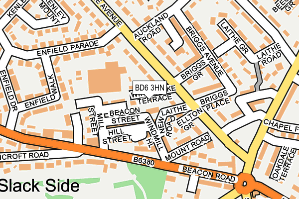 BD6 3HN map - OS OpenMap – Local (Ordnance Survey)