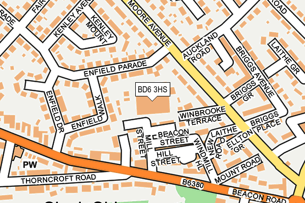 BD6 3HS map - OS OpenMap – Local (Ordnance Survey)