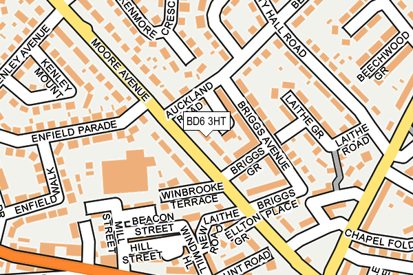 BD6 3HT map - OS OpenMap – Local (Ordnance Survey)