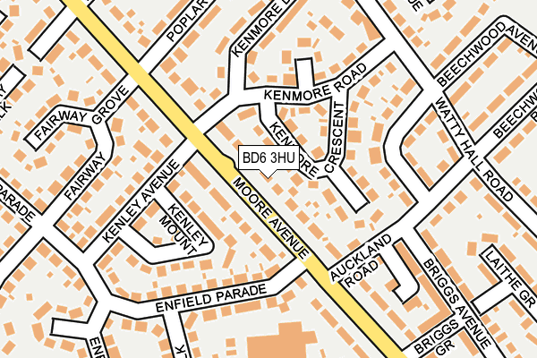 BD6 3HU map - OS OpenMap – Local (Ordnance Survey)