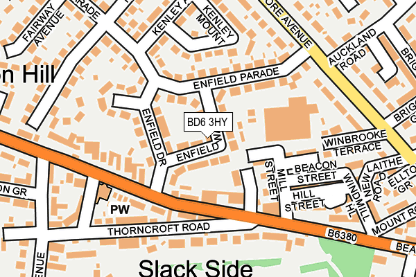 BD6 3HY map - OS OpenMap – Local (Ordnance Survey)