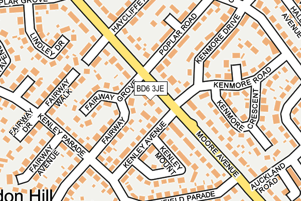 BD6 3JE map - OS OpenMap – Local (Ordnance Survey)